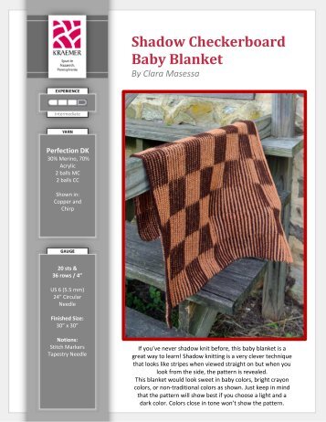 Shadow Checkerboard Baby Blanket By Clara ... - Kraemer Yarns