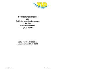 VLD-Tarif - Die VG Landkreis Deggendorf