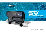 SpaNet SV Series User Manual - Evolution Spas