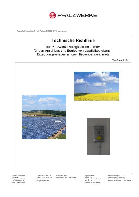Technische Richtlinie - Pfalzwerke