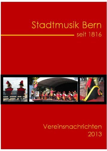 2013, Heft Nr. 1 - Stadtmusik Bern