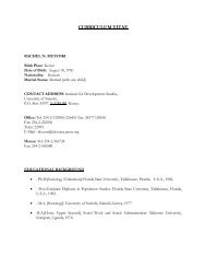 CURRICULUM VITAE - University of Nairobi