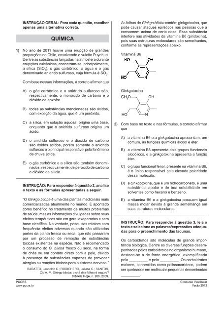 QUÃMICA - pucrs