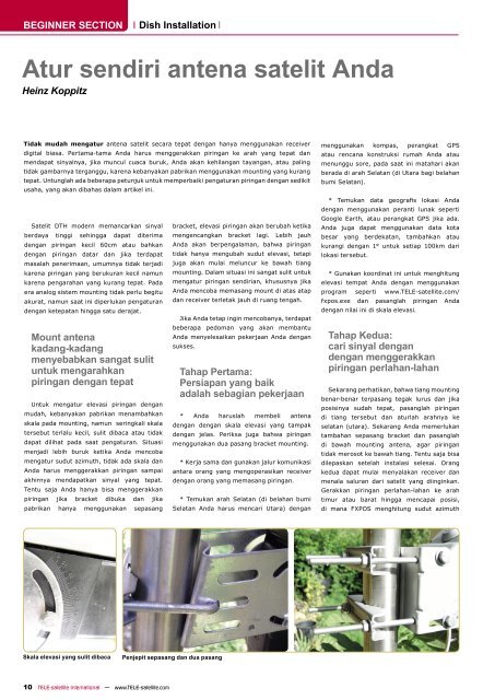 Page 1 TELE S AT E L I T - TELE-satellite International Magazine