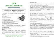 Der Dackelfreund - Nr. 1/2009 - Teckelklub Wiesbaden/ Mainz