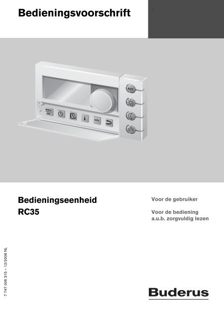 Handleiding RC35 ruimtethermostaat - Aspeslagh bvba