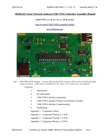 DG8SAQ VNWA Kit Assembly Manual - SDR-Kits