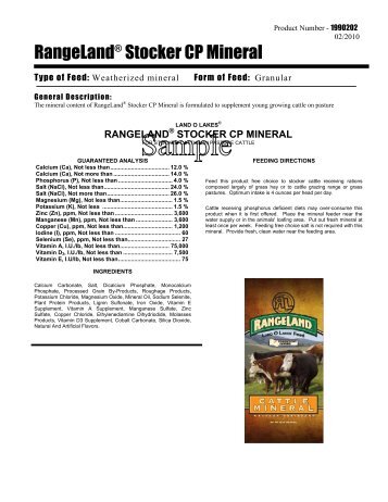 RangeLand® Stocker CP Mineral - Beeflinks