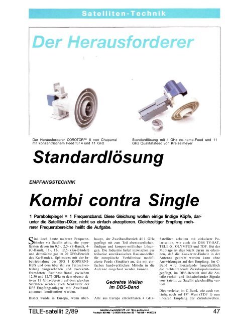 CCI ST- V 7700L ADS - TELE-satellite International Magazine