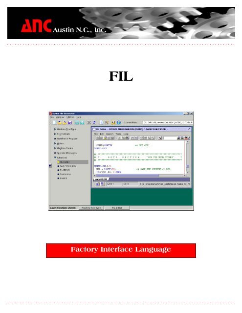 Factory Interface Language