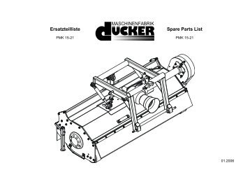 Ersatzteilliste Spare Parts List - Special Maskiner A/S