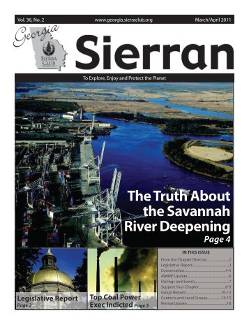 The Truth About the Savannah River Deepening - Georgia Sierra Club