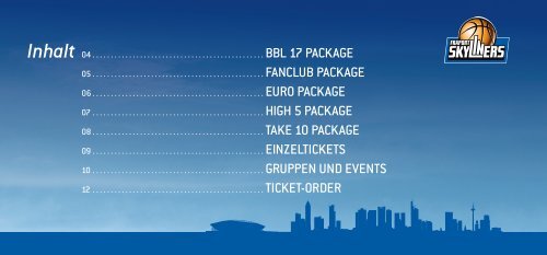TickeTs & evenTs - Fraport Skyliners