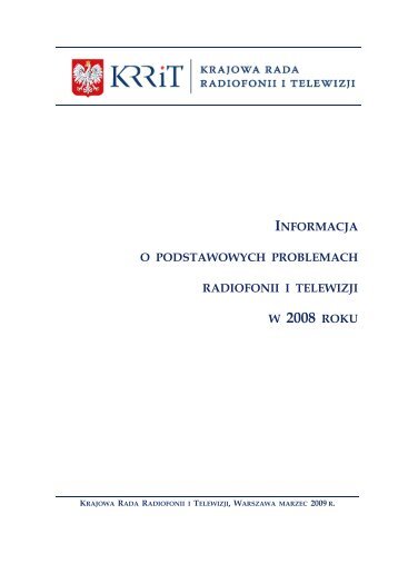 W 2008 ROKU - Krajowa Rada Radiofonii i Telewizji