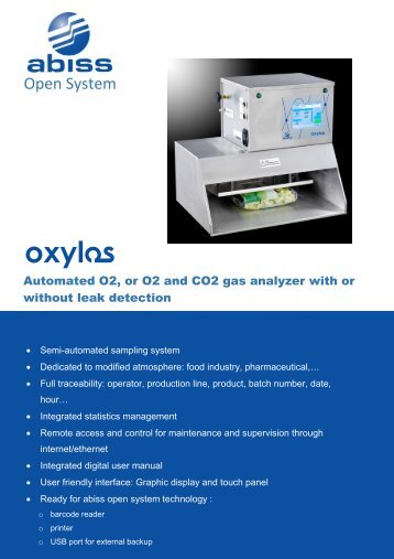 Brochure for Abiss Oxylos - ATI Corp