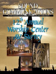 12th Annual Worship Center AV Survey 1 - Sound & Communications