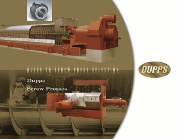 Screwpress Brochure - The Dupps Company