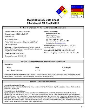 Ethanol MSDS - SMFL