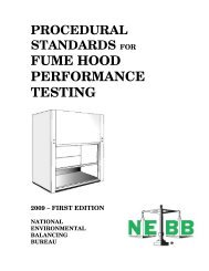 FUME HOOD PERFORMANCE TESTING - NEBB