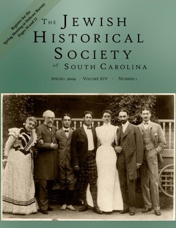 2009 Spring - Jewish Historical Society of South Carolina