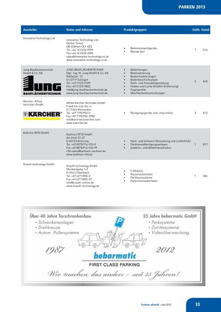 Download Ausgabe 89 - Bundesverband Parken e.V.