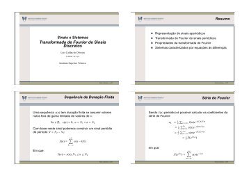 Transformada de Fourier de Sinais Discretos