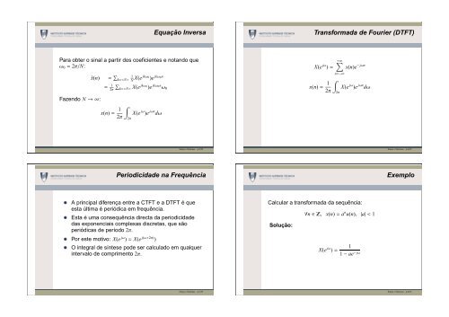 Transformada de Fourier de Sinais Discretos