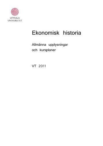 Ek kono omis sk h histo oria - Ekonomisk-historiska institutionen ...