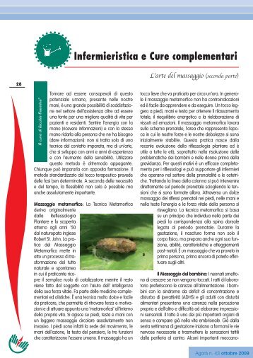 Infermieristica e cure complementari - L'arte del massaggio - Ipasvi