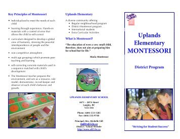 Principles of Montessori - School District #35