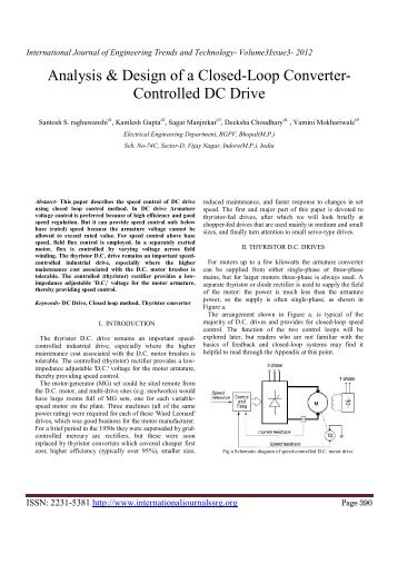 Analysis & Design of a Closed-Loop Converter- Controlled DC Drive