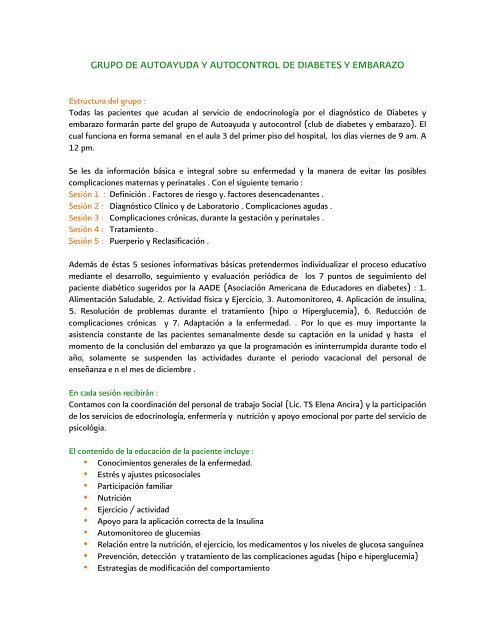 autocontrol del paciente de diabetes