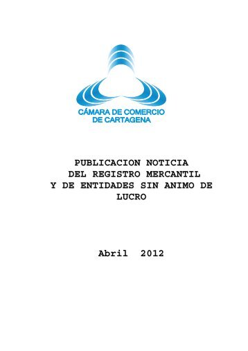 boletin de abril de 2012 - CÃ¡mara de Comercio de Cartagena