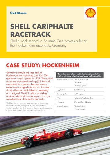 Shell Bitumen - Shell Cariphalte Racetrack - Hockenheim Germany