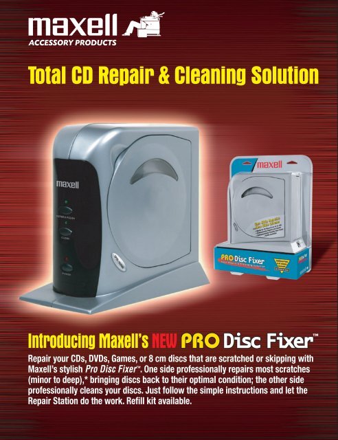 CD DVD Cleaning Scratch Repair Machine + 3 Refill Kits