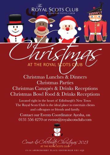 Christmas Lunches & Dinners Christmas Parties ... - Royal Scots Club