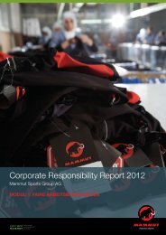 Corporate Responsibility Report 2012 - Mammut