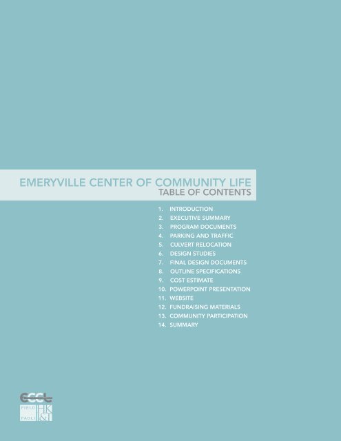 Conceptual Master Plan - Emeryville Center of Community Life