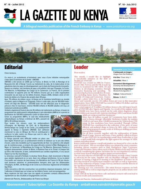 Leader Editorial - Ambassade de France au Kenya