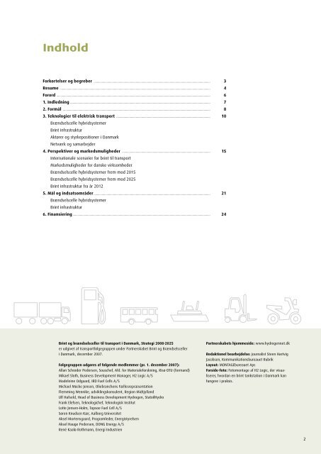 Brint og brÃ¦ndselsceller til transport i Danmark - Strategi 2008-2025