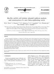 Bacillus subtilis soil isolates: plasmid replicon analysis and ...