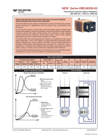 Three-phase induction motor softstarter - Teledyne Relays