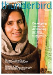 Developing women in developing nations - Thunderbird Magazine ...