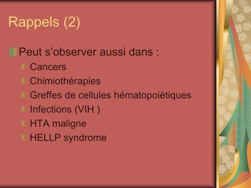 Complications neurologiques des Microangiopathies Thrombotiques