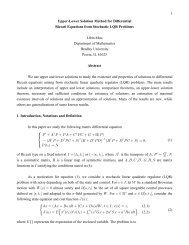 1 Upper-Lower Solution Method for Differential ... - Bradley Bradley