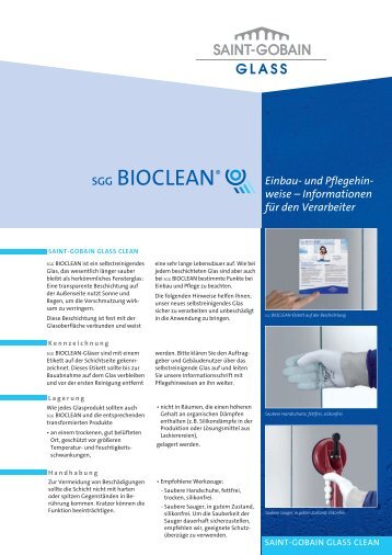 Bioclean - Merkblatt fÃ¼r Verarbeiter - Eckelt Glas GmbH