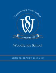 AnnuAl RepoRt 2006-2007 - Woodlynde School