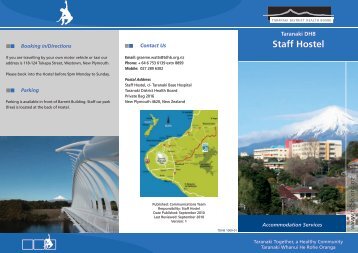 Staff Hostel - Taranaki District Health Board