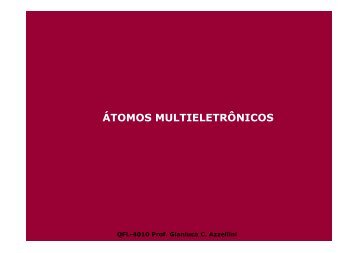 ÃTOMOS MULTIELETRÃNICOS