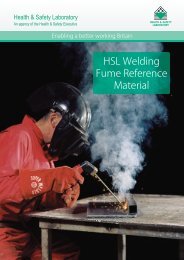 Welding Fume Reference Materials - Health and Safety Laboratory